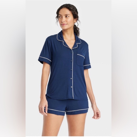 Auden Other - Auden Women’s Cloud Knit-Navy Blue Pajama Set